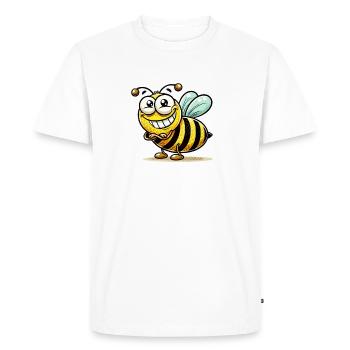 Bee Wasp Animal - Men's Premium Organic T-Shirt - white - Front - Nico (187cm)
