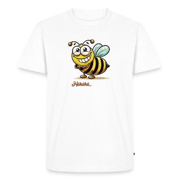 Bee Wasp Animal - Men's Premium Organic T-Shirt - white - Front - Nico (187cm)