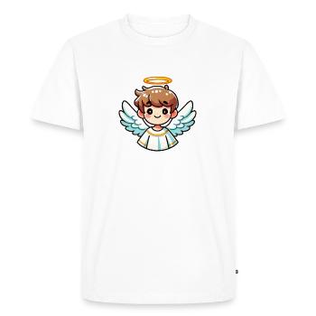 Angel Boy - Men's Premium Organic T-Shirt - white - Front - Nico (187cm)