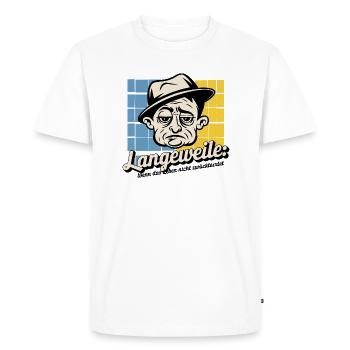 Bored - Men's Premium Organic T-Shirt - white - Front - Nico (187cm)