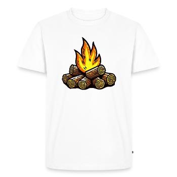 feu de camp - T-shirt Premium bio Homme - blanc - Devant - Nico (187cm)