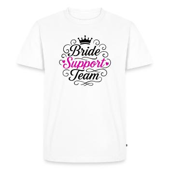 Équipe de soutien à la mariée - T-shirt Premium bio Homme - blanc - Devant - Nico (187cm)