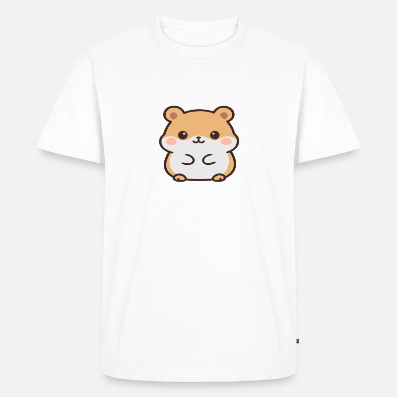 Hamster - Männer Premium Bio T-Shirt - Weiß