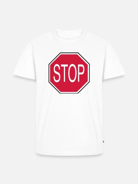 Stop! - Men's Premium Organic T-Shirt - white