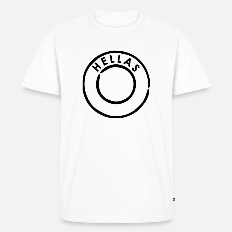 Hellas - Griechenland Poststempel - Männer Premium Bio T-Shirt - Weiß