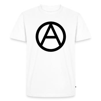 symbole de l'anarchie - T-shirt Premium bio Homme - blanc - Devant - Nico (187cm)