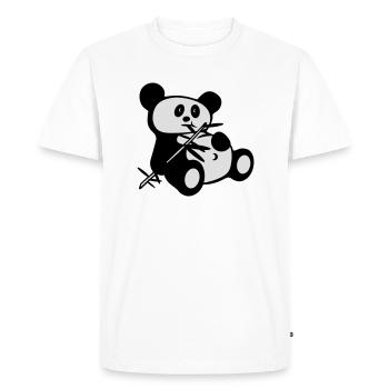 lazy panda - T-shirt Premium bio Homme - blanc - Devant - Nico (187cm)