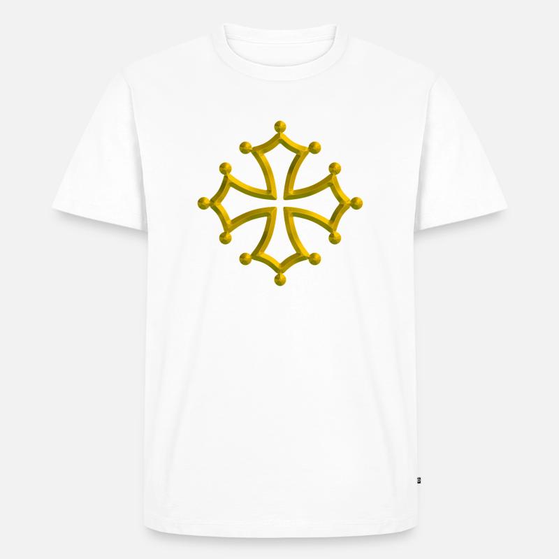 Okzitanisch Quer - Männer Premium Bio T-Shirt - Weiß