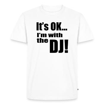 DJ - T-shirt Premium bio Homme - blanc - Devant - Nico (187cm)