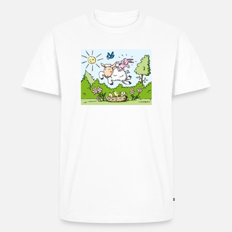 Frühling - Männer Premium Bio T-Shirt - Weiß