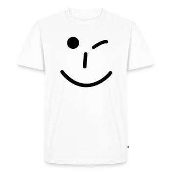 Smiley - T-shirt Premium bio Homme - blanc - Devant - Nico (187cm)