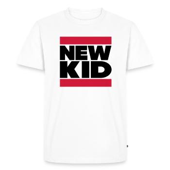 New Kid in Dubstep Look - Men's Premium Organic T-Shirt - white - Front - Nico (187cm)