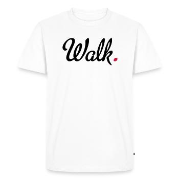 walking - Men's Premium Organic T-Shirt - white - Front - Nico (187cm)