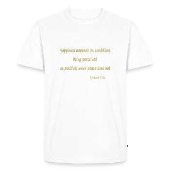 Bonheur - T-shirt Premium bio Homme - blanc - Devant - Nico (187cm)