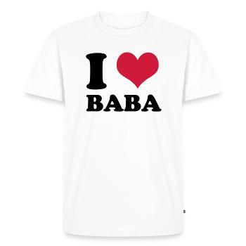 j'aime baba - T-shirt Premium bio Homme - blanc - Devant - Nico (187cm)