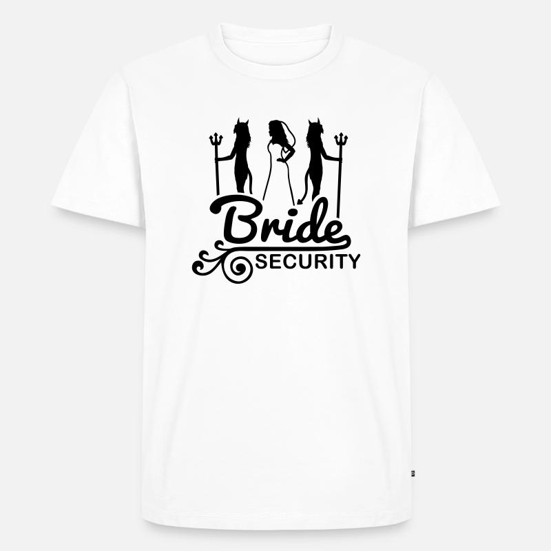 bride_security_f1 - Männer Premium Bio T-Shirt - Weiß