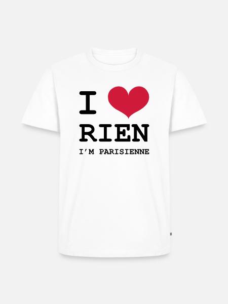 I Love Paris I'm Nothing - Men's Premium Organic T-Shirt - white