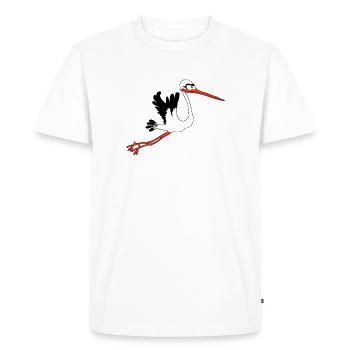 cigogne - T-shirt Premium bio Homme - blanc - Devant - Nico (187cm)