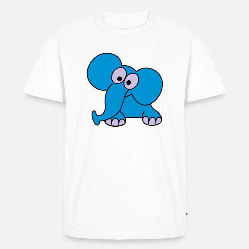 elefant - Männer Premium Bio T-Shirt - Weiß