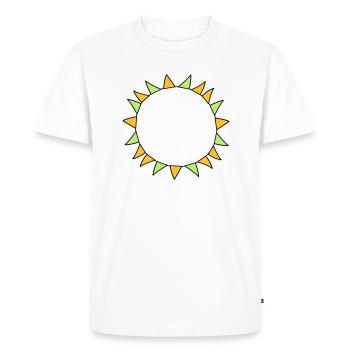 colorful garland circle ring round frame party dekora - Men's Premium Organic T-Shirt - white - Front - Nico (187cm)