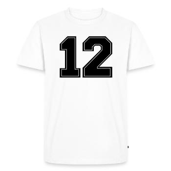 12_nr_2 - T-shirt Premium bio Homme - blanc - Devant - Nico (187cm)