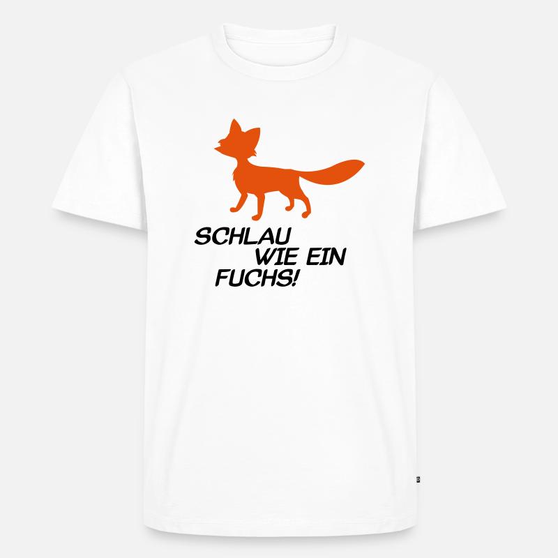 fuchs2 - Männer Premium Bio T-Shirt - Weiß