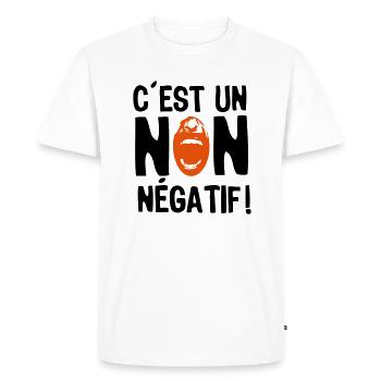non negatif bouche gueule citation 1 - T-shirt Premium bio Homme - blanc - Devant - Nico (187cm)
