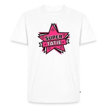 Super tatie - T-shirt Premium bio Homme - blanc - Devant - Nico (187cm)