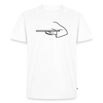 planche plateau supérieur porter main bras serveur - T-shirt Premium bio Homme - blanc - Devant - Nico (187cm)