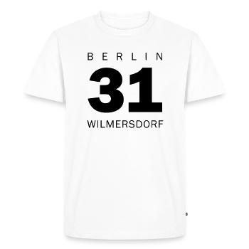 Wilmersdorf - T-shirt Premium bio Homme - blanc - Devant - Nico (187cm)