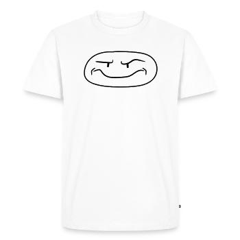 tête drôle visage monstre sceptique cool bande dessinée - T-shirt Premium bio Homme - blanc - Devant - Nico (187cm)