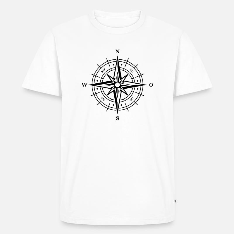 kompass symbol - Männer Premium Bio T-Shirt - Weiß