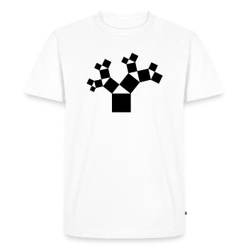 Pythagore - T-shirt Premium bio Homme - blanc - Devant - Nico (187cm)