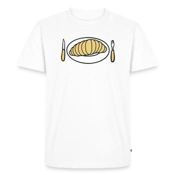 Énorme larve dégoûtante - T-shirt Premium bio Homme - blanc - Devant - Nico (187cm)