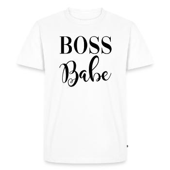 Boss Babe - T-shirt Premium bio Homme - blanc - Devant - Nico (187cm)
