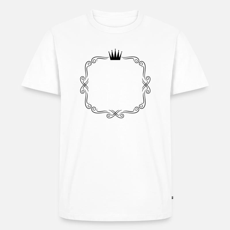 rahmen ornamente krone - Männer Premium Bio T-Shirt - Weiß