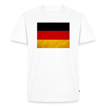 Mask Germany flag as used look - Men's Premium Organic T-Shirt - white - Front - Nico (187cm)
