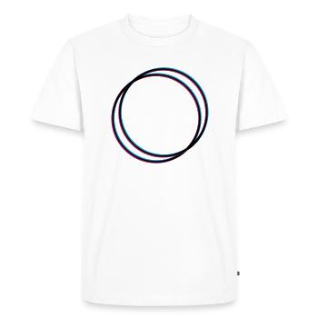 2 cercles 3D - T-shirt Premium bio Homme - blanc - Devant - Nico (187cm)