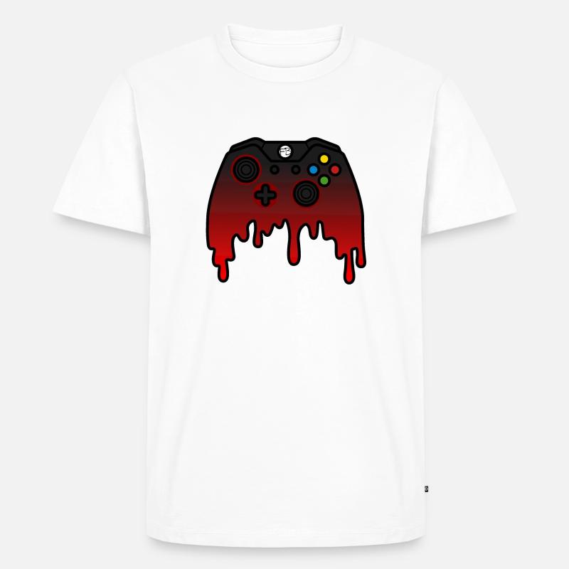 Doom Dripping Controller - Men's Premium Organic T-Shirt - white