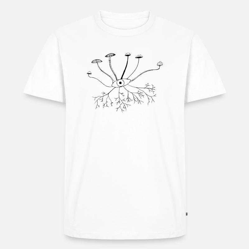 Mushroom Eye - Männer Premium Bio T-Shirt - Weiß