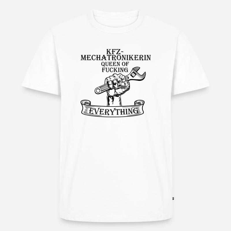 KFZ Mechatronikerin - Männer Premium Bio T-Shirt - Weiß
