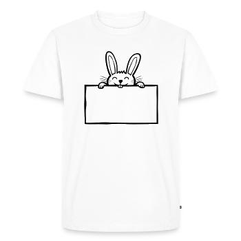 Lapins de bande dessinée Shield - T-shirt Premium bio Homme - blanc - Devant - Nico (187cm)