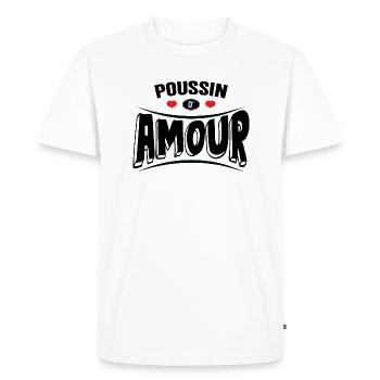 Poussin d'amour - T-shirt Premium bio Homme - blanc - Devant - Nico (187cm)