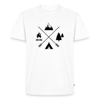 Camping time individual black - Men's Premium Organic T-Shirt - white - Front - Nico (187cm)