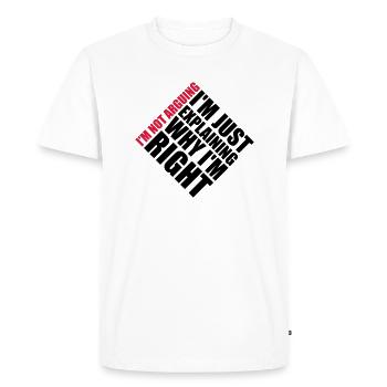 Je ne discute pas - T-shirt Premium bio Homme - blanc - Devant - Nico (187cm)