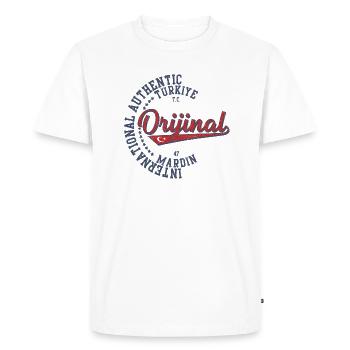 Mardin - Men's Premium Organic T-Shirt - white - Front - Nico (187cm)