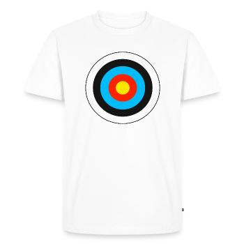 Archery Shooting Target - Men's Premium Organic T-Shirt - white - Front - Nico (187cm)
