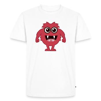Petit monstre cute - T-shirt Premium bio Homme - blanc - Devant - Nico (187cm)