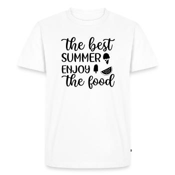 1 Le meilleur été Profitez de la nourriture - T-shirt Premium bio Homme - blanc - Devant - Nico (187cm)
