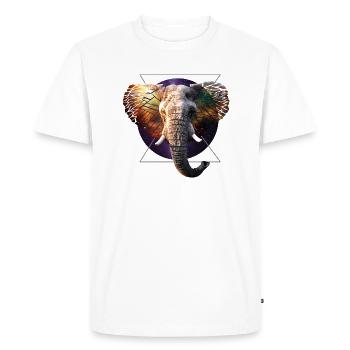 Space elephant - Men's Premium Organic T-Shirt - white - Front - Nico (187cm)